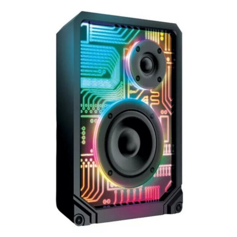 Brookstone Cyber Pro Wireless LED Portable Speaker Multicolored Bluetooth